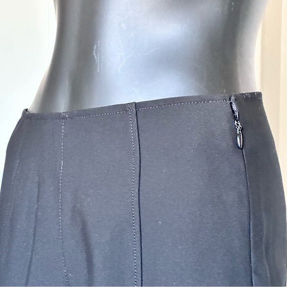 NWT Cinq a Sept Slit Pants Black Mina Stretch Zipper Side Cropped Size 2 $325 - Picture 9 of 15